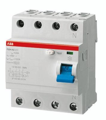 Устройство защитного отключения  4П  40А  30мА  ABB  F204  тип АС  2CSF204001R1400