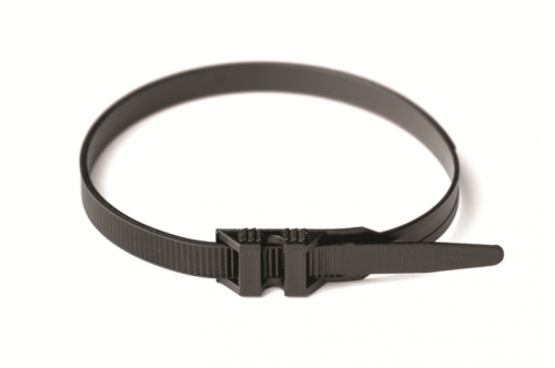 Хомут (стяжка)  нейлон  9.0 х 290  черный  (100шт)  с плоским замком P6.6  DKC 26502 (кратно 100)