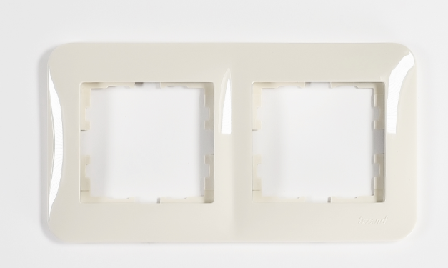 Lezard  KARINA LIFE  Крем  Рамка 2-местная горизонтальная без вставки 708-0300-147