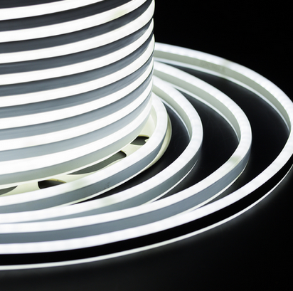 Гибкий Неон LED SMD, компактный 7х12мм, двусторонний, белый, 120 LED/м, бухта 100м 131-065