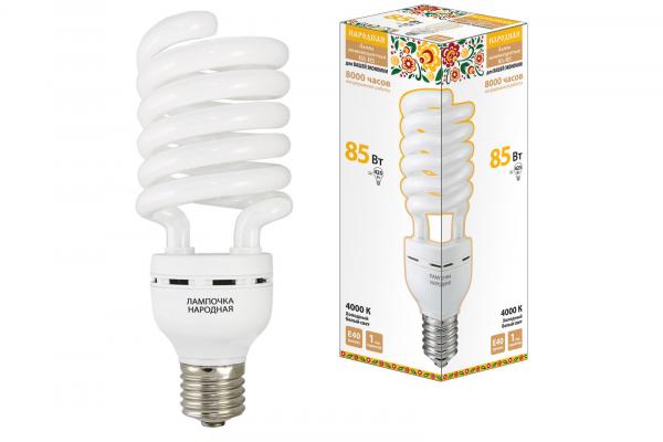 Компактная люминесцентная лампа TDM НЛ-HS-85 Вт-4000 К–Е40