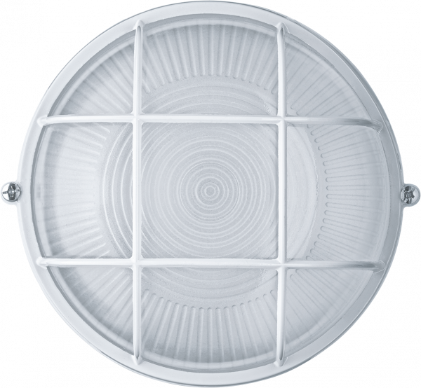 Светильник Navigator NBL-R2-60-E27 белый круглый с решеткой 94 803