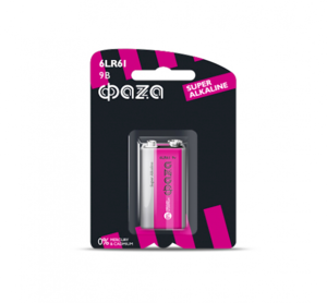 Элемент питания Фaza 6LR61 Super Alkaline BL-1 (кратно 1)