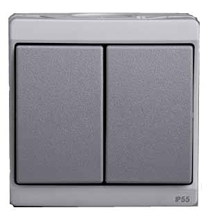 Schneider Electric Mureva  Серый Переключатель в сборе перекрестный схема 7 открытая установка IP55 ENN35723