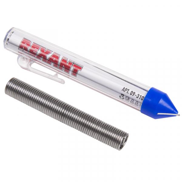 Припой с канифолью D 1мм,  20 г (Sn60 Pb40 Flux 2.2%)  REXANT 09-3103